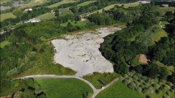 Vista aérea de la zona del vertido ilegal. (Haritzalde)