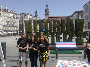 Acto de Sidálava en el centro de Gasteiz. (NAIZ)