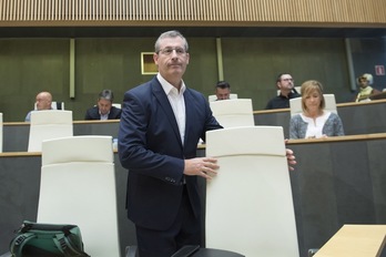 Markel Olano, antes de su discurso. (Juan Carlos RUIZ / FOKU)