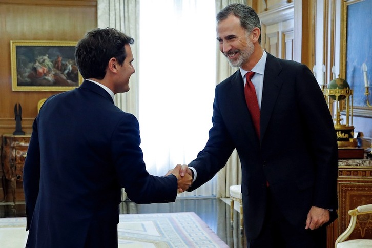 Rivera dice que solo irá a ver al Rey en lo sucesivo. (Juan Carlos HIDALGO | AFP)
