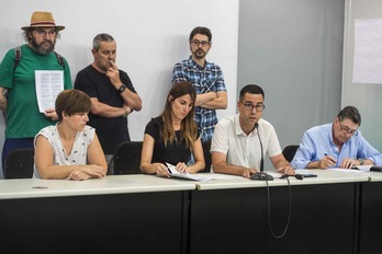 Representantes de Kutxabank Publikoa han presentado hoy su propuesta. (Monika DEL VALLE | FOKU))