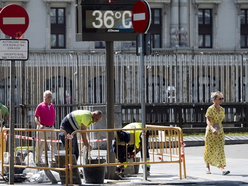 Las previsiones anuncian que se superarán las temperaturas de la ola de calor de finales de junio. (Luis JAUREGIALTZO / FOKU)