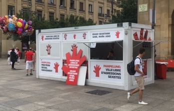 Punto de información sobre agresiones sexistas en sanfermines.