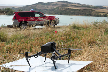 Uno de los drones de Policía Foral. (FORUZAINGOA)