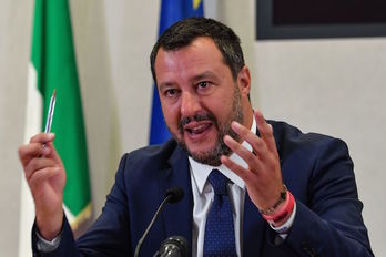 El vicepresidente  italiano, Matteo Salvini. (Andreas SOLARO/AFP)