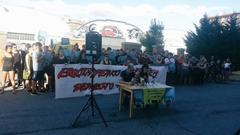 Rueda de prensa en Errotxapeako Gaztetxea. (ERROTXAPEAKO GAZTETXEA)