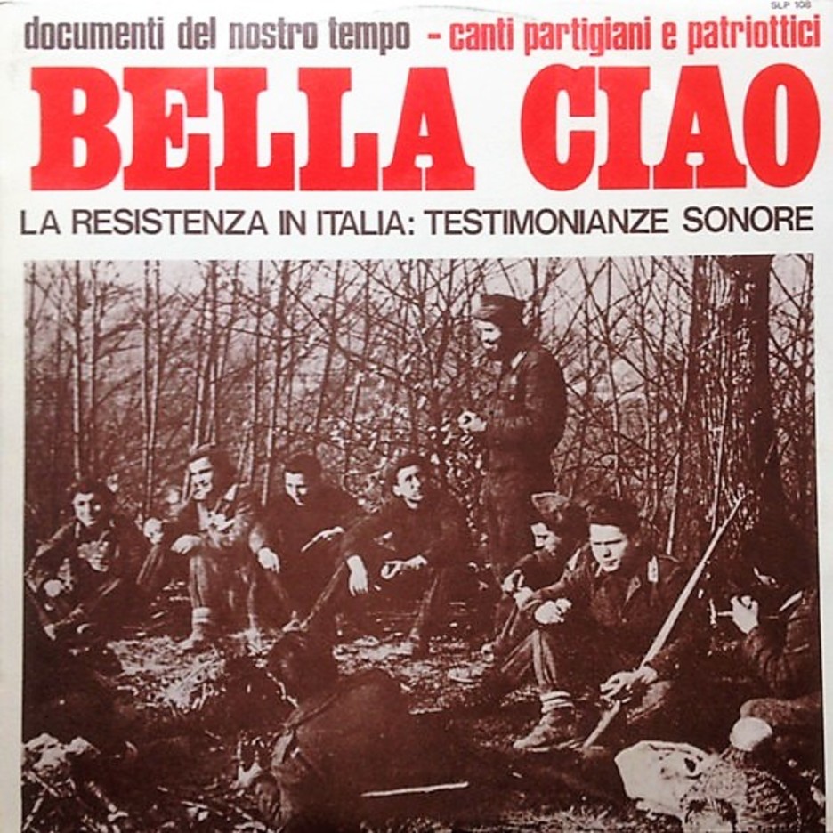 Portada de disco recopilatorio de canciones de la resistencia antifascista italiana. (cortesía de Iñaki Berazategi)