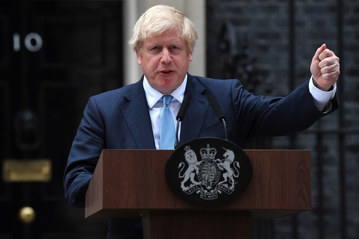 Boris Johnson, tras la reunión del Gobierno esta tarde. (Ben STANSALL | AFP)