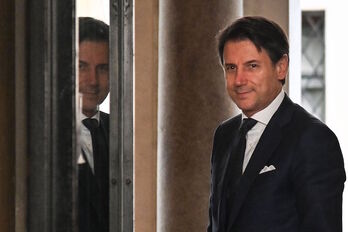 Giussepe Conte, elegido por el PD y el M5S para seguir al frente del nuevo Gobierno italiano. (Andreas SOLARO/AFP)