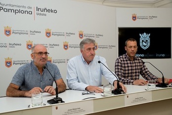 Presentación de la propuesta de ordenanza municipal de EH Bildu para regular las casas de apuestas en Iruñea. (Iñigo URIZ/FOKU)