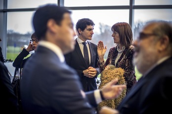 Rementeria y Mendia cruzan impresiones en un acto oficial anterior. (Jaizki FONTANEDA | FOKU)