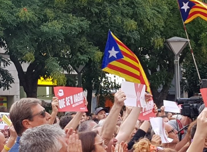 Movilizaciones por toda Catalunya en solidaridad con los arrestados. (Alerta Solidaria Twitter)
