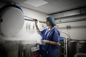 Imagen de un laboratorio dedicado a técnicas de reproducción asistida. (Philippe LOPEZ / AFP)