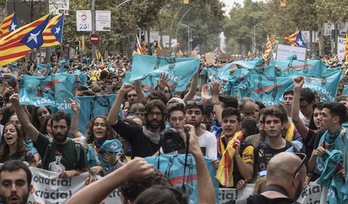 Manifestación contra la violencia policial del 1-0, dos días después, hace dos años. (Jagoba MANTEROLA | FOKU)