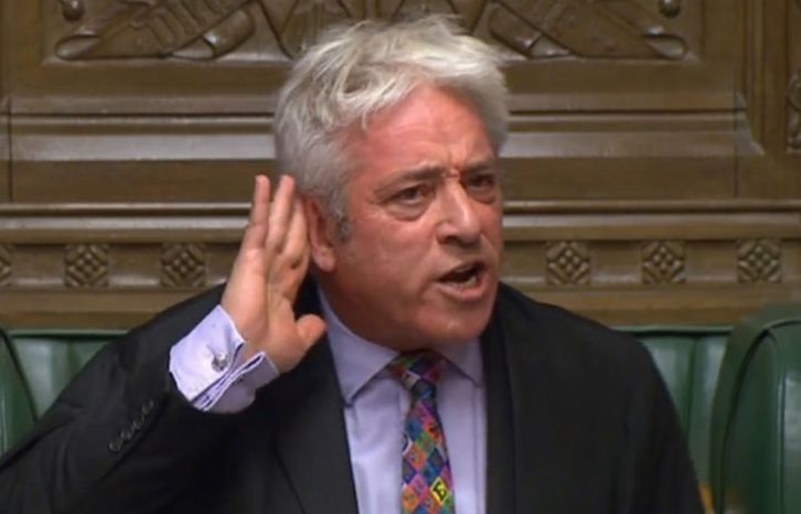 El «speaker» de la Cámara de los Comunes, John Bercow. (AFP)