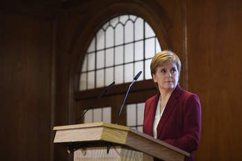 Nicola Sturgeon, en una comparecencia sobre el Brexit el pasado día 23. (Daniel LEAL-OLIVAS/AFP)