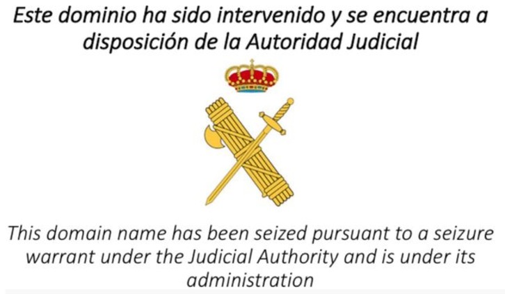 Imagen de la web del referéndum del 1-O, después de ser intervenida, en aquella ocasión por el poder judicial. (NAIZ)