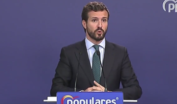 Pablo Casado ha comparecido tras conocerse el pacto PSOE-UP.