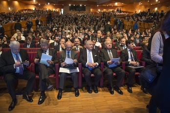 La última junta general de accionistas del BBVA se celebró en el Palacio Euskalduna el pasado 15 de marzo. (Monika DEL VALLE | FOKU)