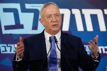 El líder de Azul y Blanco, Benny Gantz. (Jack GUEZ/AFP)