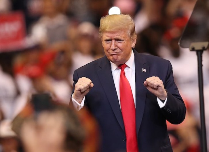 Trump en un acto de partido en el estado de Florida. (MANDEL NGAN/AFP)