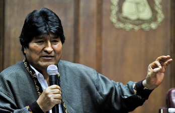 Evo Morales, durante su comparecencia en Ciudad de México. (Claudio CRUZ/AFP)