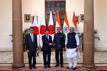 Los ministros de Defensa y Exteriores de India y Japón | Handout (AFP)