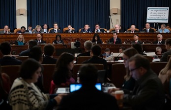 El Comité Judicial de la Cámara de Representantes, durante la audiencia pública de hoy. (Saul LOEB / AFP)