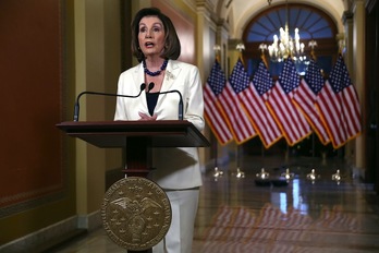 Nancy Pelosi ha pedido redactar un acta de acusación contra Trump. (Chip SOMODEVILLA / AFP)