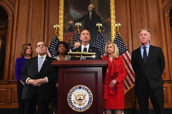 La Cámara de Representantes anunció los cargos contra Trump. (Saul LOEB-AFP) 