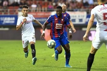 Diop regresa tras perderse los partidos ante Athletic y Logroñés. (Juanan Ruiz/Foku)