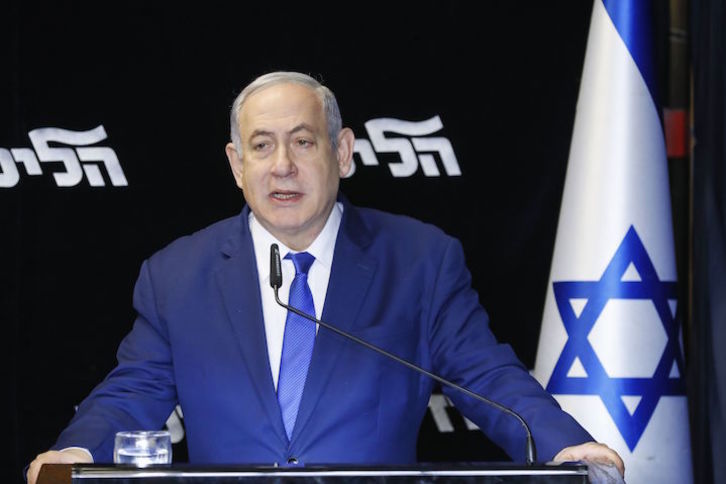 El lider del Likud y primer ministro israelí, Benjamin Netanyahu. (Jack GUEZ/AFP)