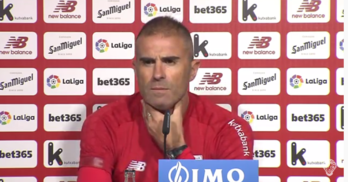 Rueda de prensa de Garitano en Lezama antes de la visita al Sevilla. (@AthleticClub)