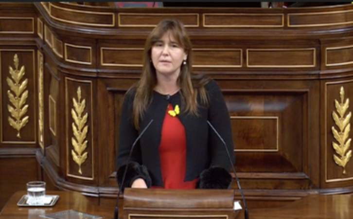 Laura Borràs, en la tribuna del Congreso.