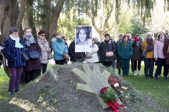 Homenaje a Blana Esther Marqués hoy en Burlata. (Iñigo URIZ/FOKU))