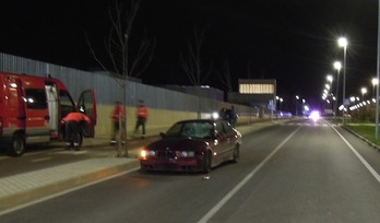 Imagen del lugar donde se ha producido el atropello en Sarriguren. (POLICÍA FORAL)