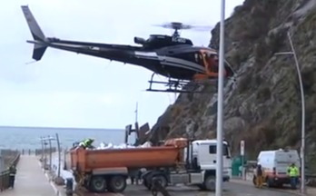 Despegue del helicóptero en una captura de pantalla de un vídeo de ETB.