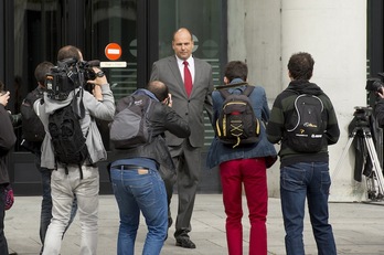 Txuma Peralta, en una citación anterior en el Juzgado. (Iñigo URIZ | FOKU)