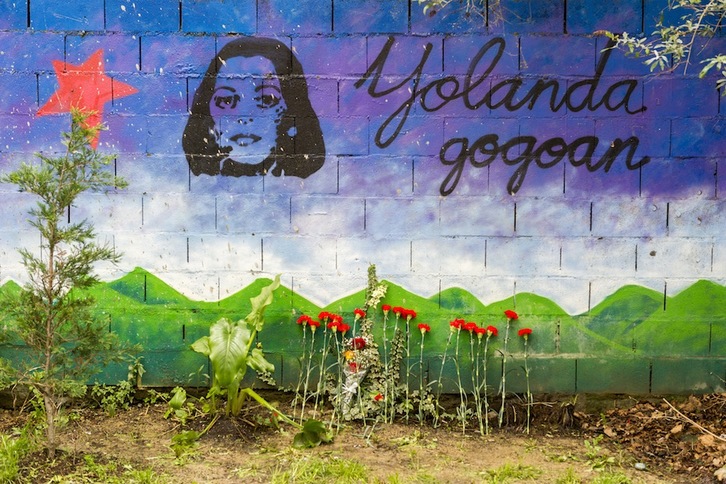 Mural en recuerdo a Yolanda González en la Ribera de Deustu. (Juanan RUIZ | FOKU)