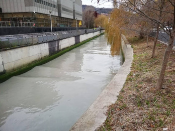 Donostiako Añorga errekan Eguzkik larunbatean harturiko irudia. (EGUZKI)