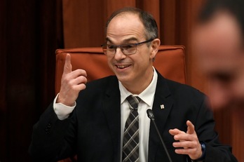 Jordi Turull, esta semana en el Parlament, adonde fue llevado desde Lledoners. (Lluis GENÉ | AFP)