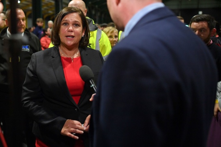 Mary Lou McDonald, líder de Sinn Féin, en una imagen de archivo. (Ben STANSALL/AFP)