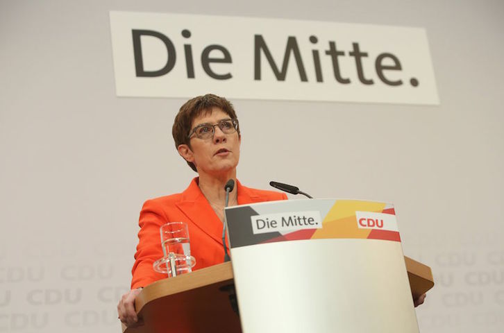 Annegret Kramp-Karrenbauer ha anunciado su intención de renunciar a la presidencia de la CDU. (Adam BERRY / AFP)