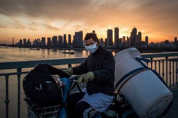 Un ciudadano de Wuhan. (AFP)