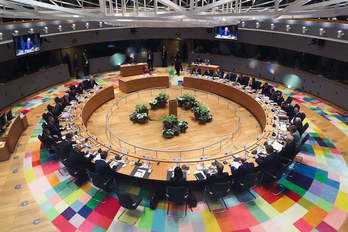 Reunión de los líderes de los Veintisiete. (Yves HERMAN/AFP)