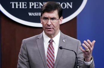 El secretario de Defensa de Estados Unidos, Mark Esper. (Olivier DOULIERY/AFP)