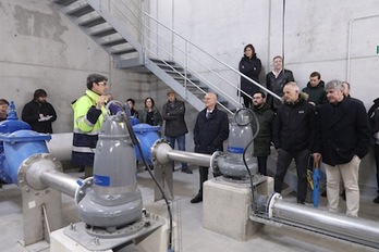 Inauguración de la nueva estación de bombeo de aguas residuales de Arazuri. (GOBIERNO DE NAFARROA)