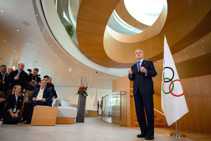 El presidente del Comité Olímpico Internacional, Thomas Bach. (Fabrice COFFRINI / AFP) 