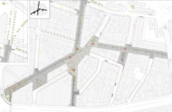 Zona de Arrosadia afectada por los cambios anunciados por el Consistorio. (AYUNTAMIENTO DE IRUÑEA)