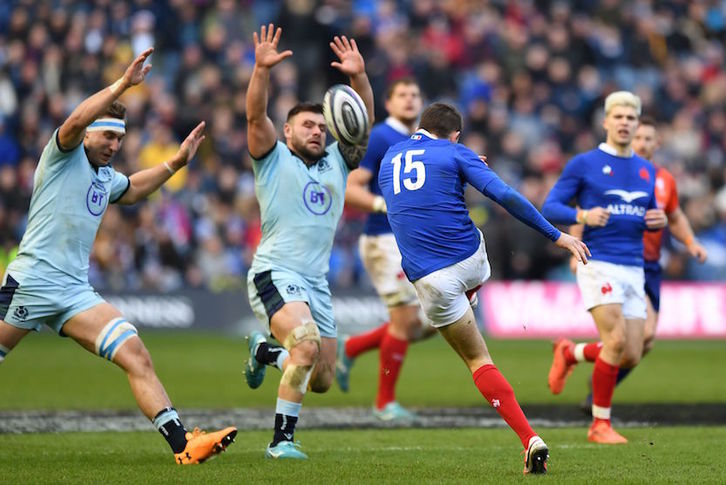 Imagen del Escocia-Francia, disputado este domingo en Edimburgo. (ANDY BUCHANAN / AFP) 